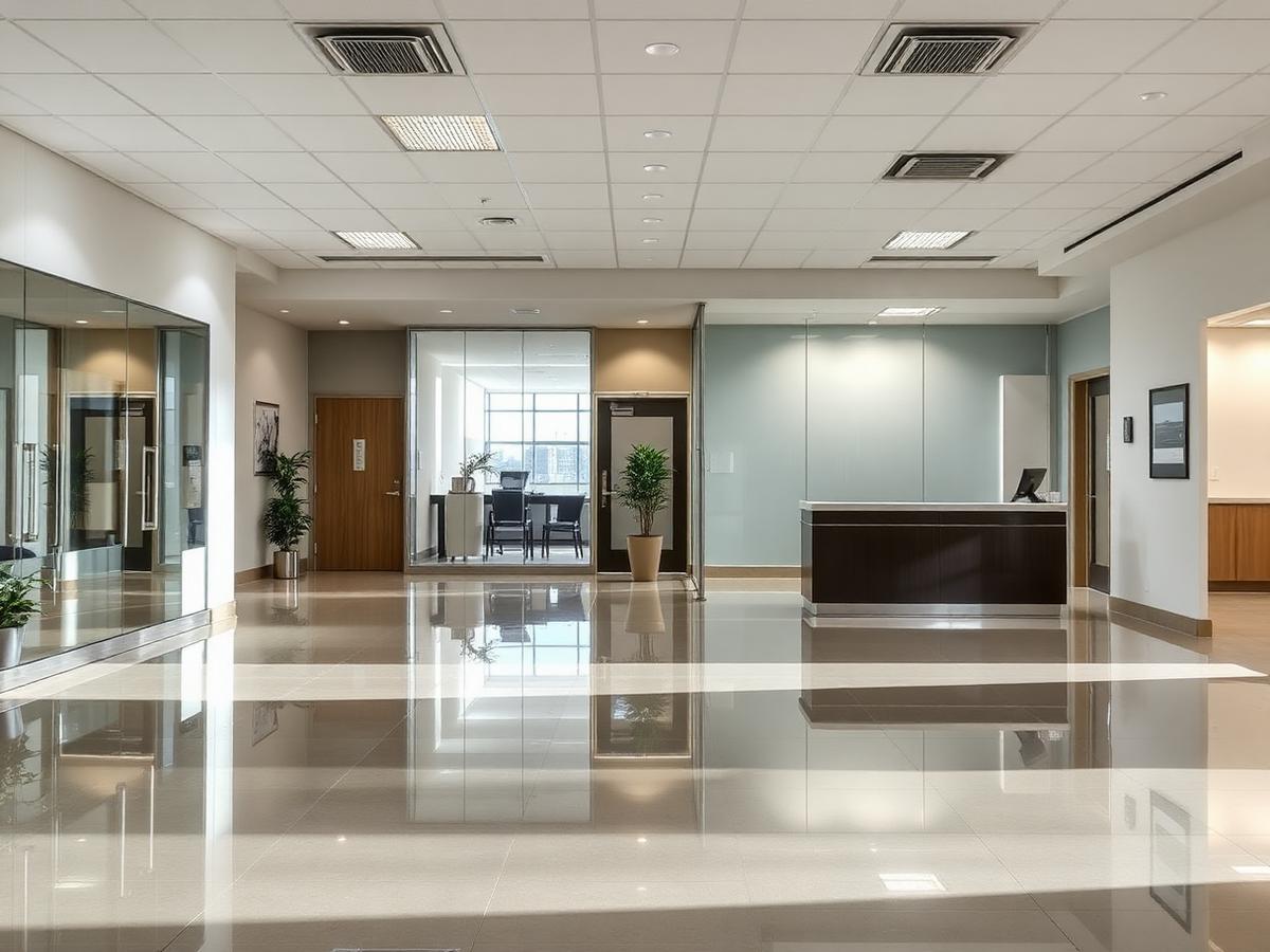Lobby after professional cleaning